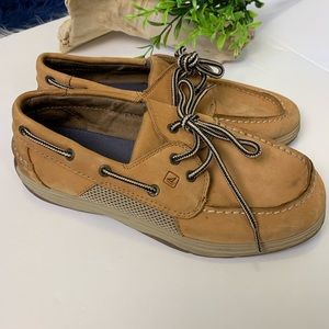 HP [Sperry] Boy’s Intrepid Leather Loafers | 4.5M Boat Shoes | Dock | Slide On